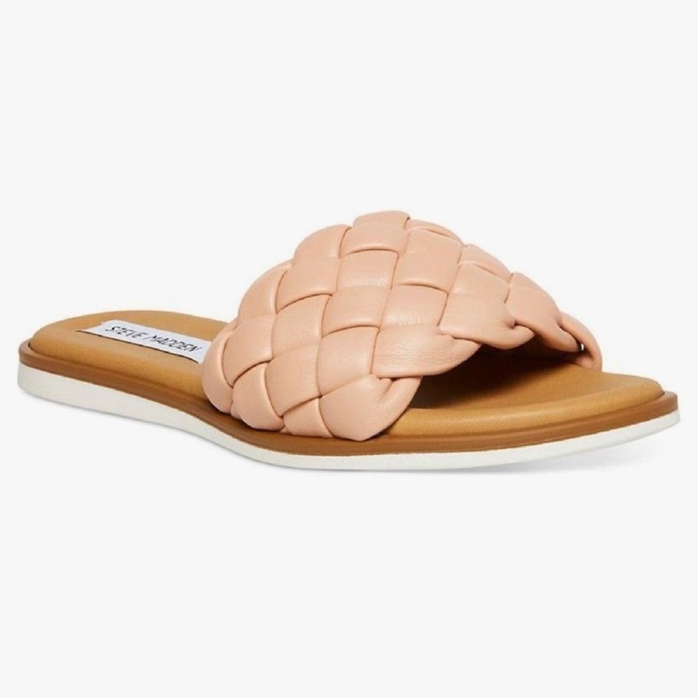 Steve Madden Women's Pink Paislee Woven Slide Sandals
